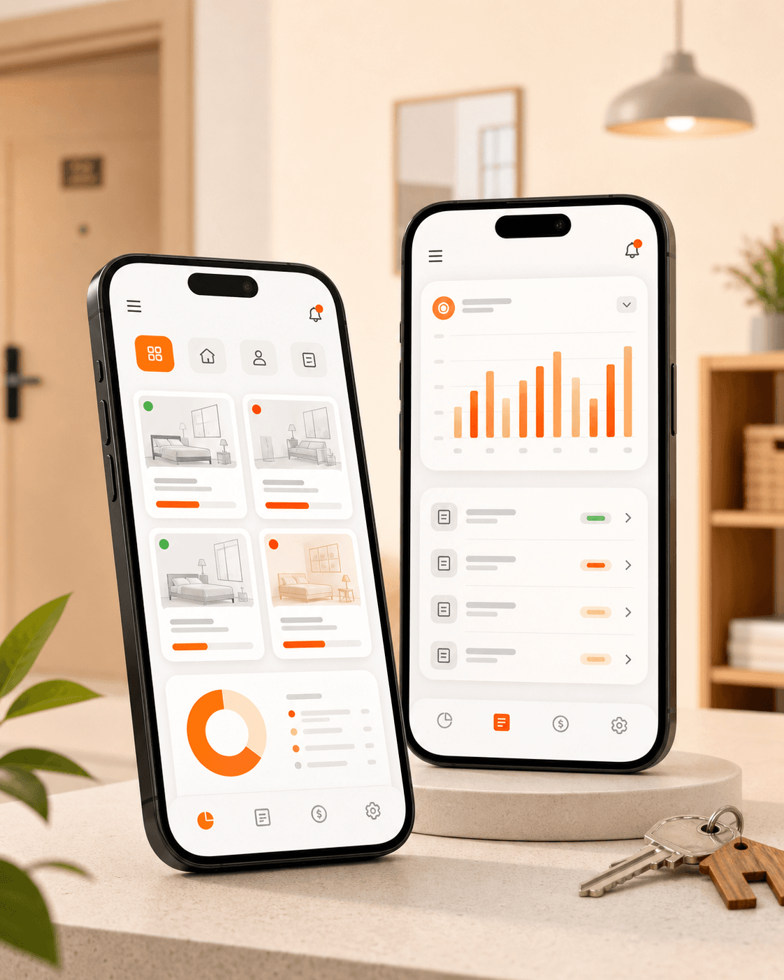 Mockup ứng dụng quản lý nhà trọ. Thay bằng screenshot thật sau